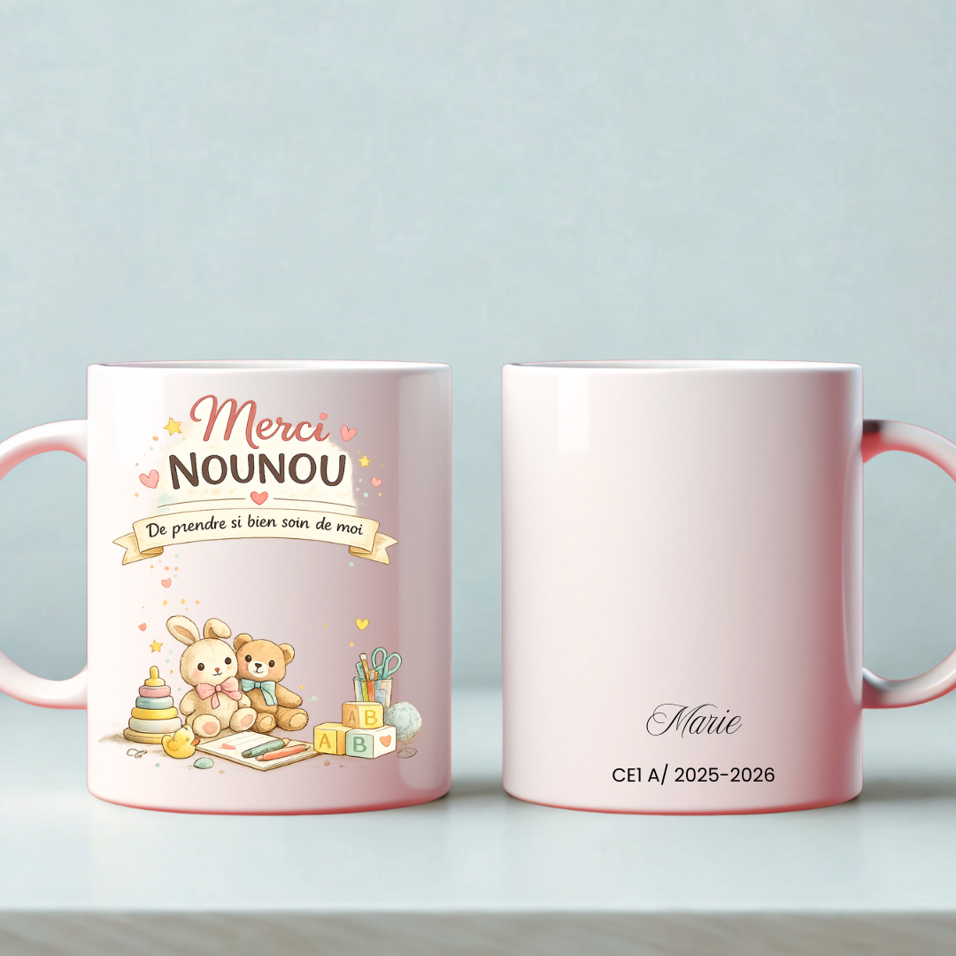 Mug personnalisé “Merci Nounou”
