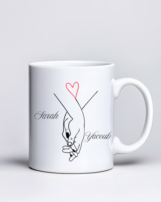 Mug couple - Mains liées