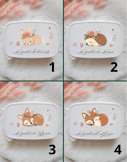 Boîte à goûter – Animaux de la forêt