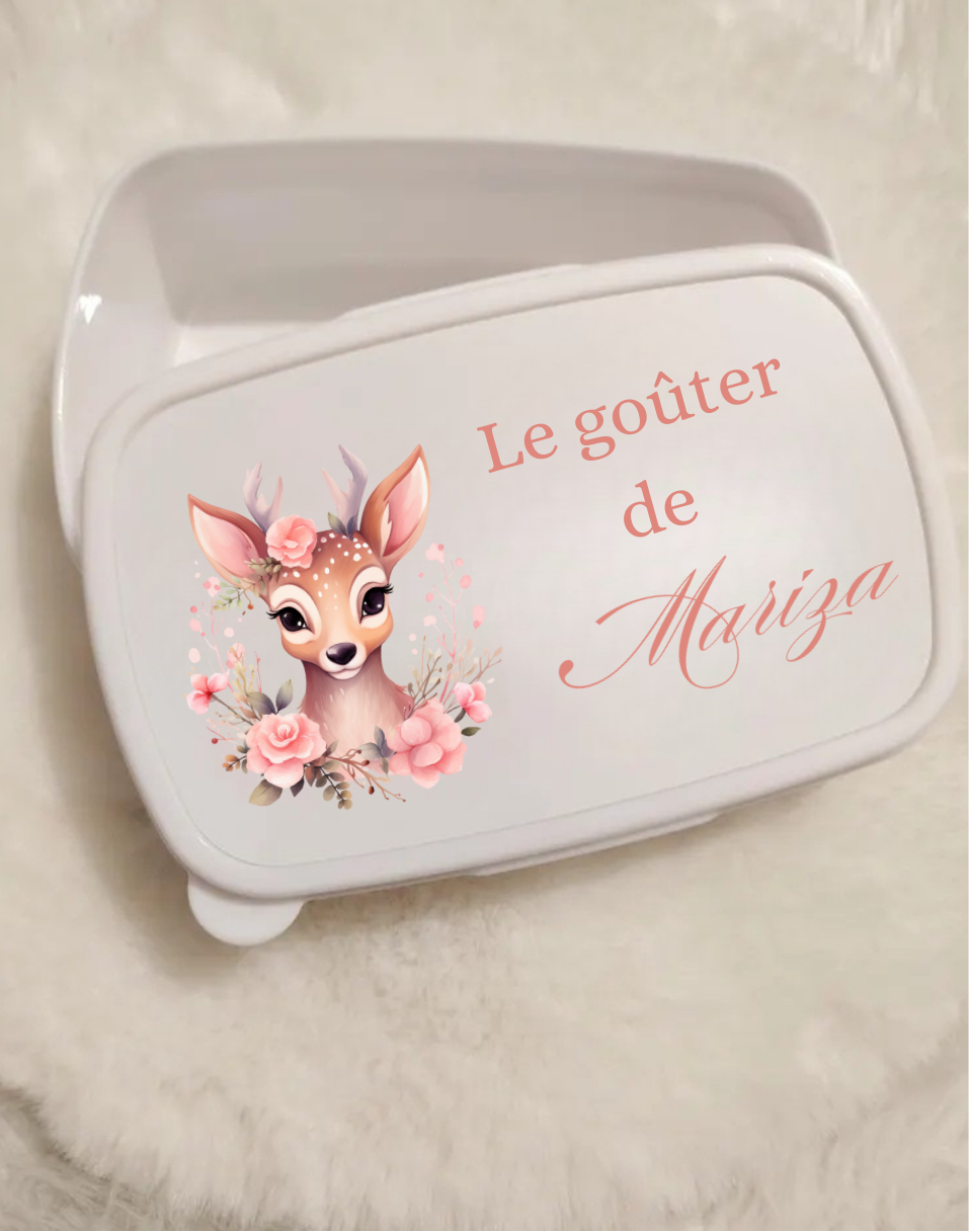 Boîte à goûter enfant personnalisée – Faon
