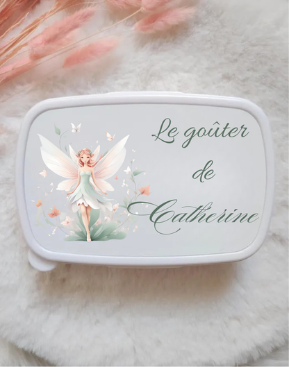 Boîte à goûter personnalisée enfant – Fée
