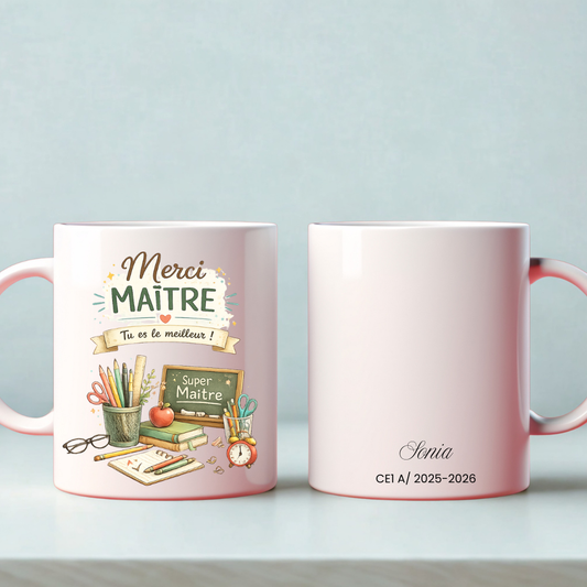 Mug personnalisé “Merci Maître”